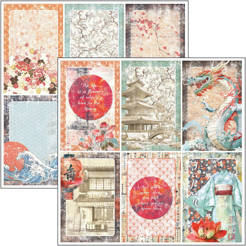 Land Of The Rising Sun Paper Pad 8 x 8 by Ciao Bella - Craftywaftyshop