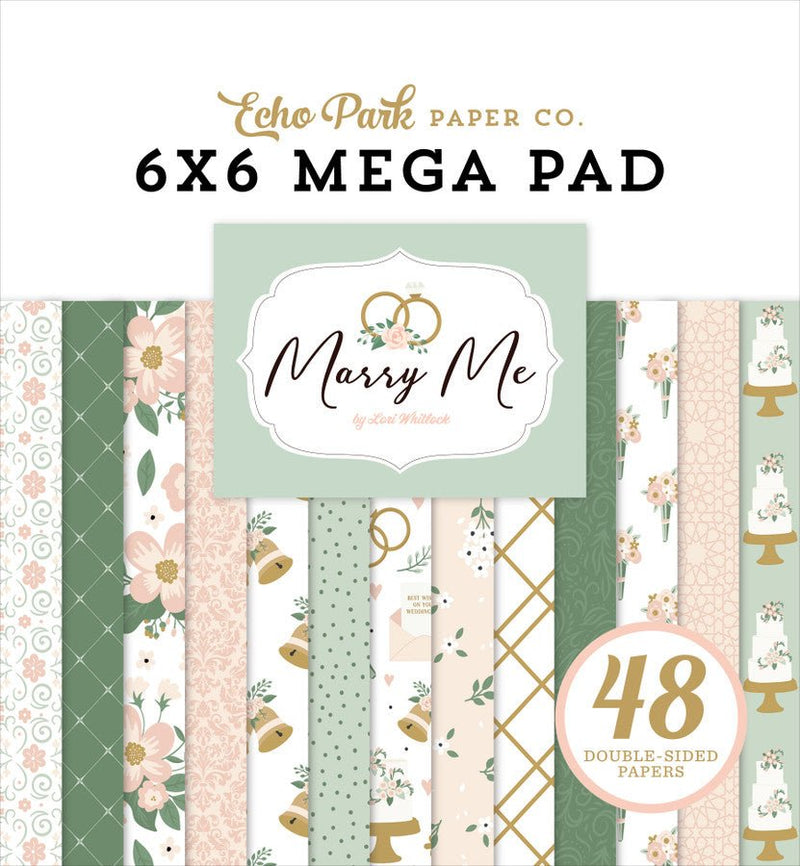 Marry Me Cardmakers 6X6 Mega Pad by Echo Park - Craftywaftyshop