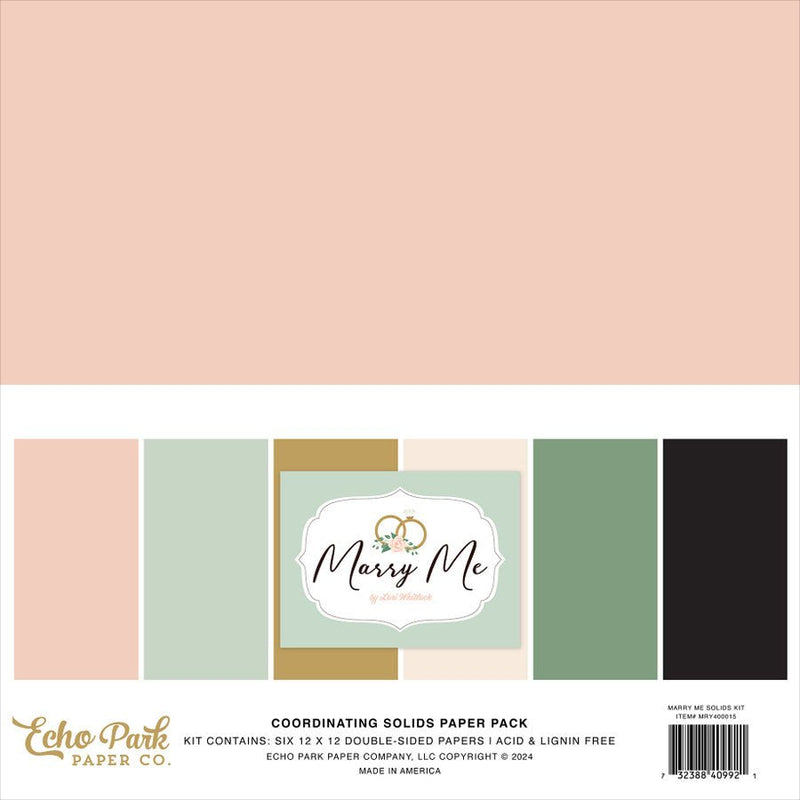 Marry Me Solids Kit by Echo Park - Craftywaftyshop