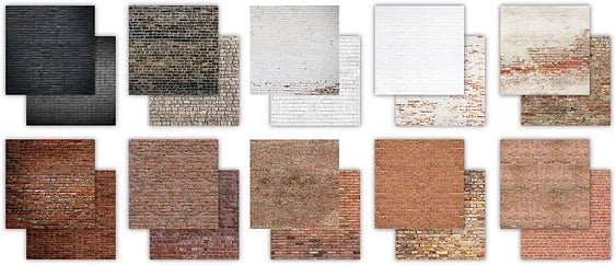 The Essential Craft Papers 6x6 Brick Textures by Craft Consortium - Craftywaftyshop