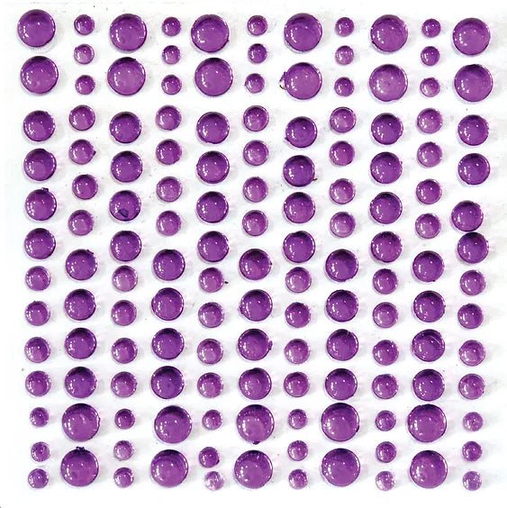 The Essential Embellishments Adhesive Dew Drops Purple by Craft Consortium - Craftywaftyshop