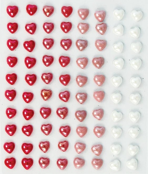 The Essential Embellishments Adhesive Enamel Hearts by Craft Consortium - Craftywaftyshop