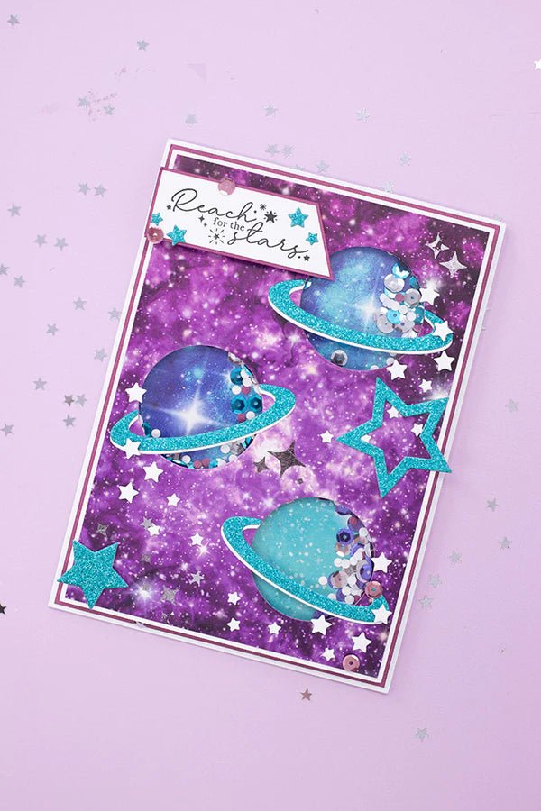 Cosmic Collection Die Planet Shaker by Crafters Companion - Craftywaftyshop