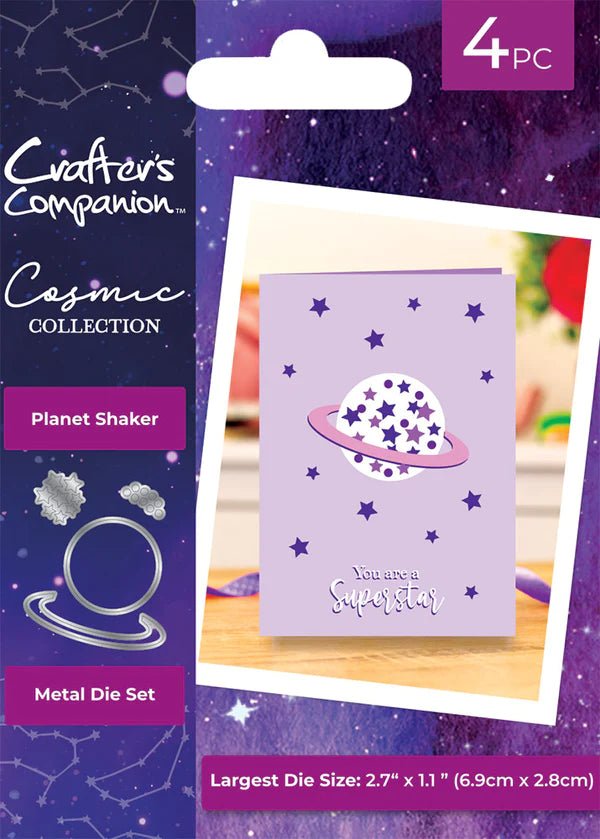 Cosmic Collection Die Planet Shaker by Crafters Companion - Craftywaftyshop