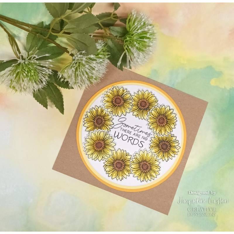 Designer Boutique Sweet Sunflowers 6 in x 4 in Stamp Set by Creative Expressions - Craftywaftyshop