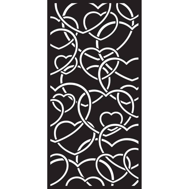 Entwined Hearts DL Stencil 4 in x 8 in (10.0 x 20.3 cm) by Creative Expressions - Craftywaftyshop