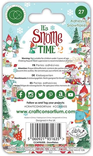 It's Snome Time 2 - Adhesive Snowflakes by Craft Consortium - Craftywaftyshop