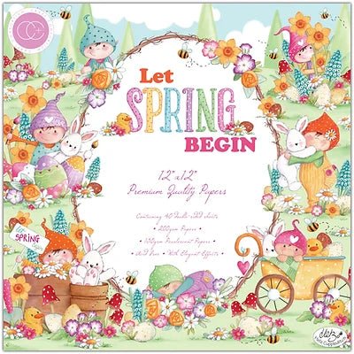 Let Spring Begin Premium Paper Pad 12 x 12 by Craft Consortium - Craftywaftyshop