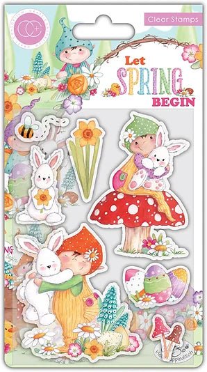 Let Spring Begin Stamp Set Bunny by Craft Consortium - Craftywaftyshop