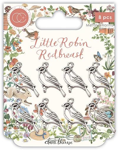 Little Robin Redbreast Robin Metal Charms by Craft Consortium - Craftywaftyshop