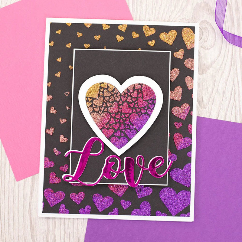 Love Hearts Stencil Set by Crafters Companion - Craftywaftyshop