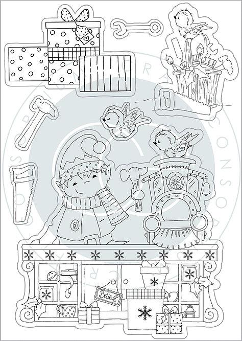 Made by Elves Workshop Stamp Set by Craft Consortium - Craftywaftyshop