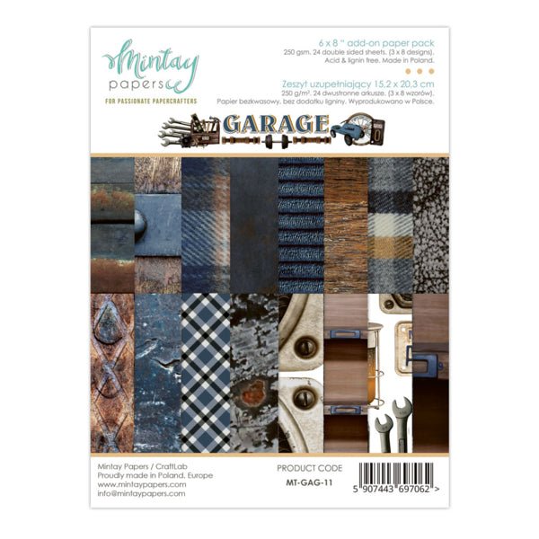 Mintay Garage Add On Paper Pad 6 x 8" - Craftywaftyshop