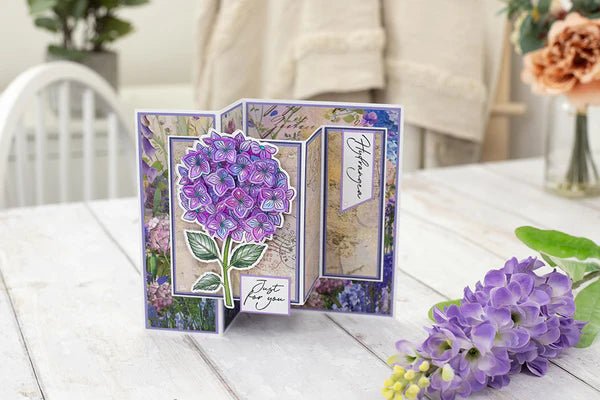 Natures Garden Hydrangea Stamp and Dies Statement Hydrangea by Crafters Companion - Craftywaftyshop