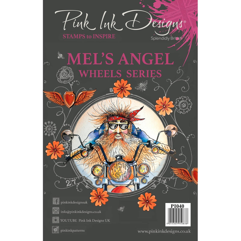Pink Ink Designs Clear Stamp Mels Angel A5 by Creative Expressions - Craftywaftyshop