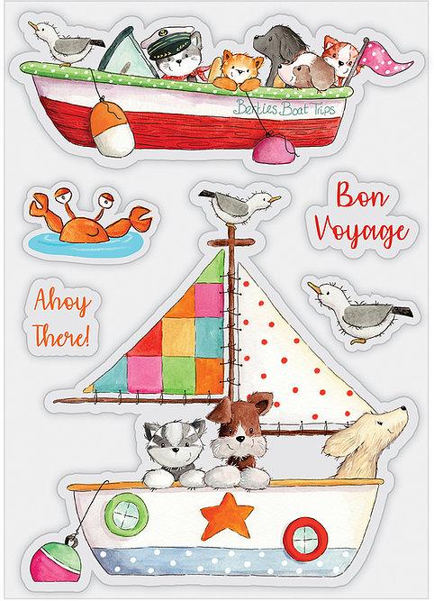 Sandy Paws Bon Voyage Stamp Set by Craft Consortium - Craftywaftyshop