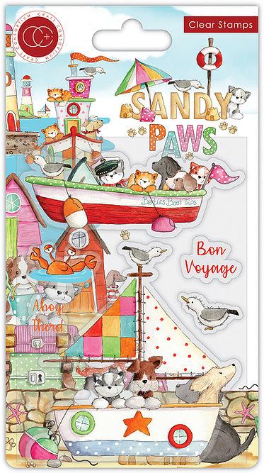 Sandy Paws Bon Voyage Stamp Set by Craft Consortium - Craftywaftyshop