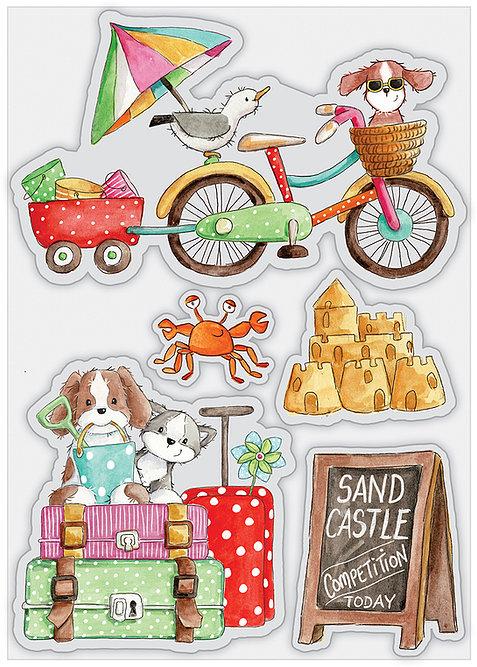 Sandy Paws Sand Castle Stamp Set by Craft Consortium - Craftywaftyshop