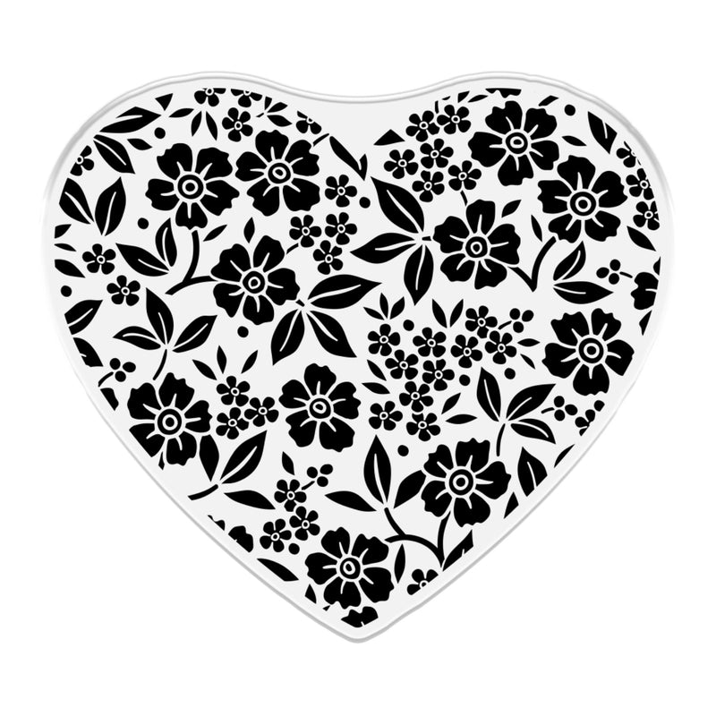 Sara Signature Floral Elegance Elegant Floral Heart Clear Acrylic Stamp by Crafters Companion - Craftywaftyshop