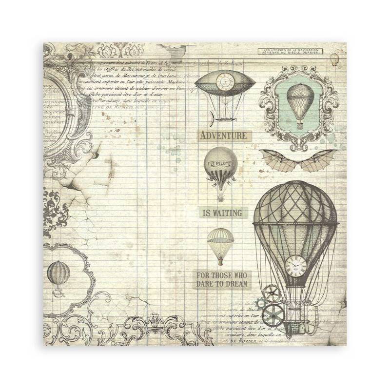 Stamperia Scrapbooking Pad (12×12) Background Selection Voyages Fantastiques - Craftywaftyshop