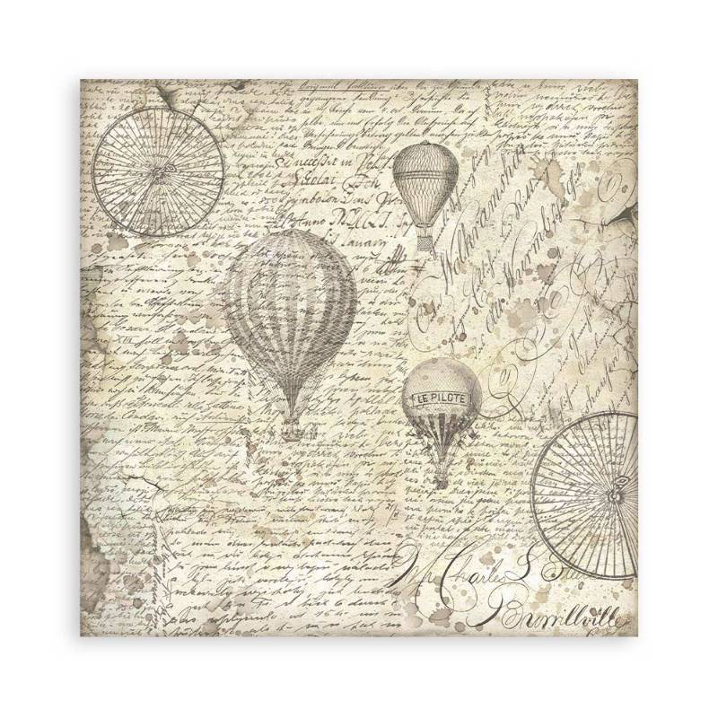 Stamperia Scrapbooking Pad (12×12) Background Selection Voyages Fantastiques - Craftywaftyshop