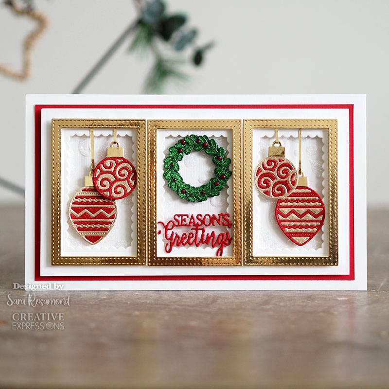 Sue Wilson Mini Expressions Seasons Greetings Craft Die by Creative Expressions - Craftywaftyshop