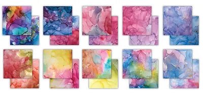 The Essential Craft Papers 8x8 Ink Drops Vivid by Craft Consortium - Craftywaftyshop